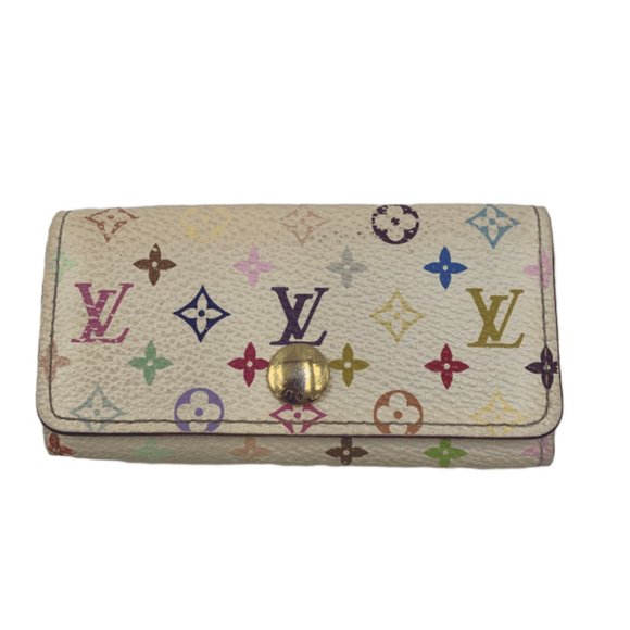 Authentic Louis Vuitton White Multicolor Key Case - Picture 1 of 16